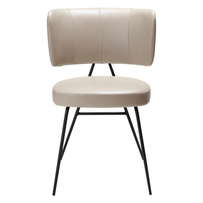 [var:Bezug=Vintage Kaschmirleder mit schwarzen Beinen] ROOST Stuhl