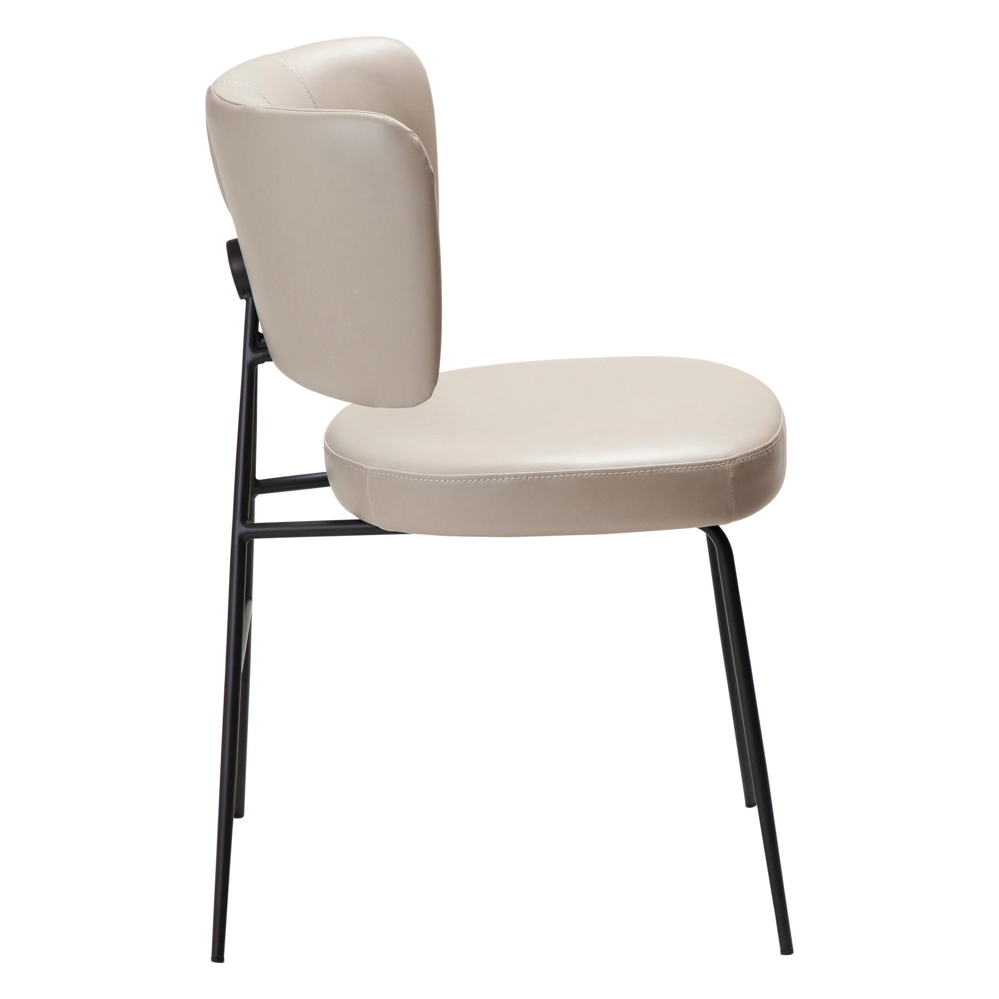 [var:Bezug=Vintage Kaschmirleder mit schwarzen Beinen] ROOST Stuhl