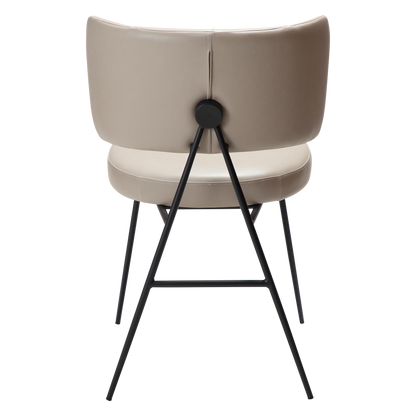 [var:Bezug=Vintage Kaschmirleder mit schwarzen Beinen] ROOST Stuhl