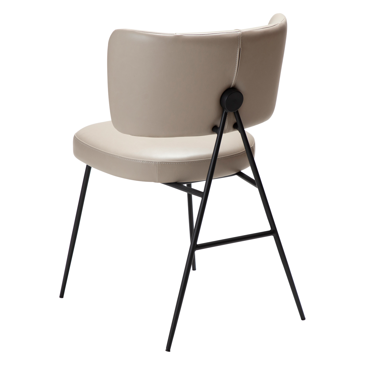 [var:Bezug=Vintage Kaschmirleder mit schwarzen Beinen] ROOST Stuhl