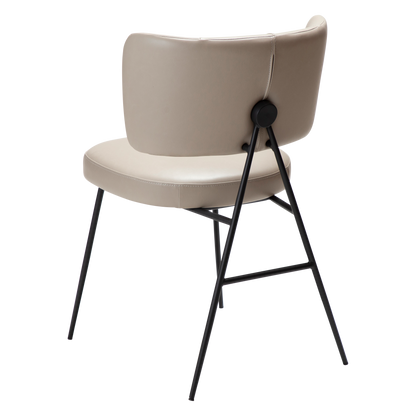 [var:Bezug=Vintage Kaschmirleder mit schwarzen Beinen] ROOST Stuhl