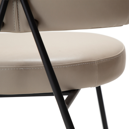 [var:Bezug=Vintage Kaschmirleder mit schwarzen Beinen] ROOST Stuhl