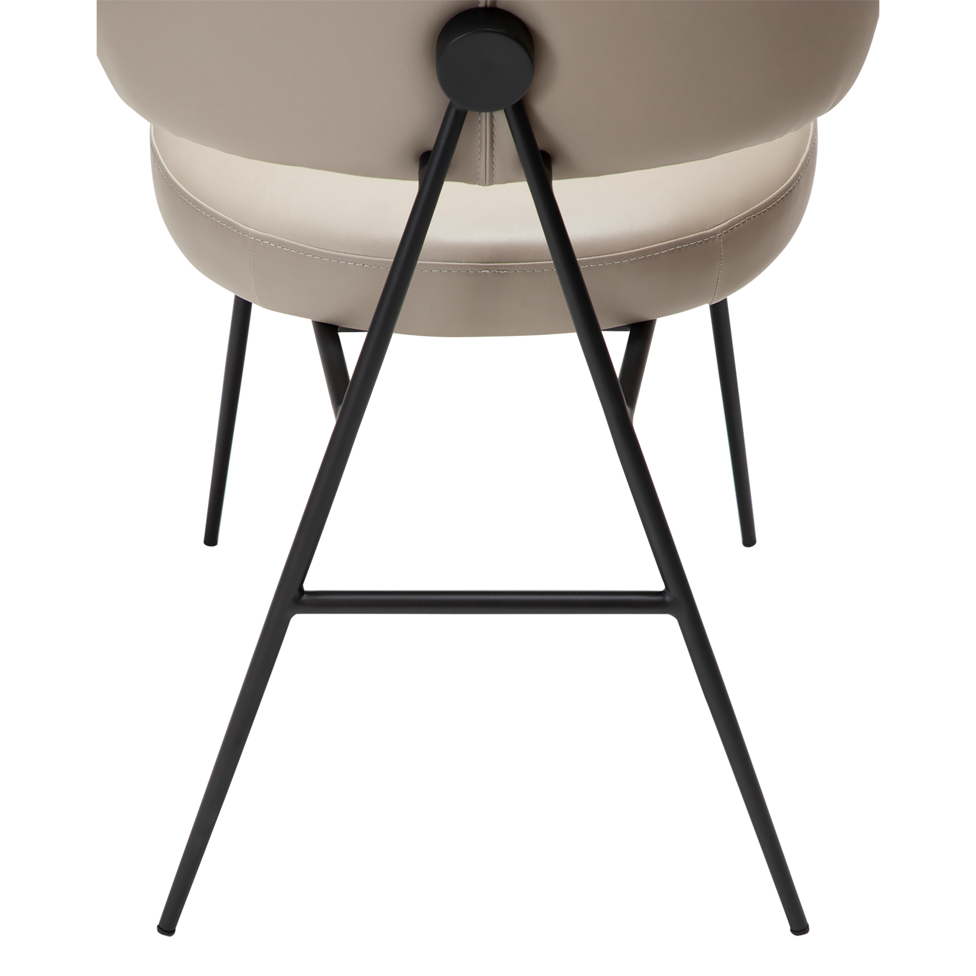 [var:Bezug=Vintage Kaschmirleder mit schwarzen Beinen] ROOST Stuhl