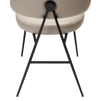 [var:Bezug=Vintage Kaschmirleder mit schwarzen Beinen] ROOST Stuhl