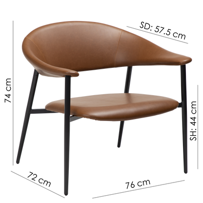 [var:Bezug=Kaschmir Kunstleder mit schwarzen Beinen] ROVER Loungesessel