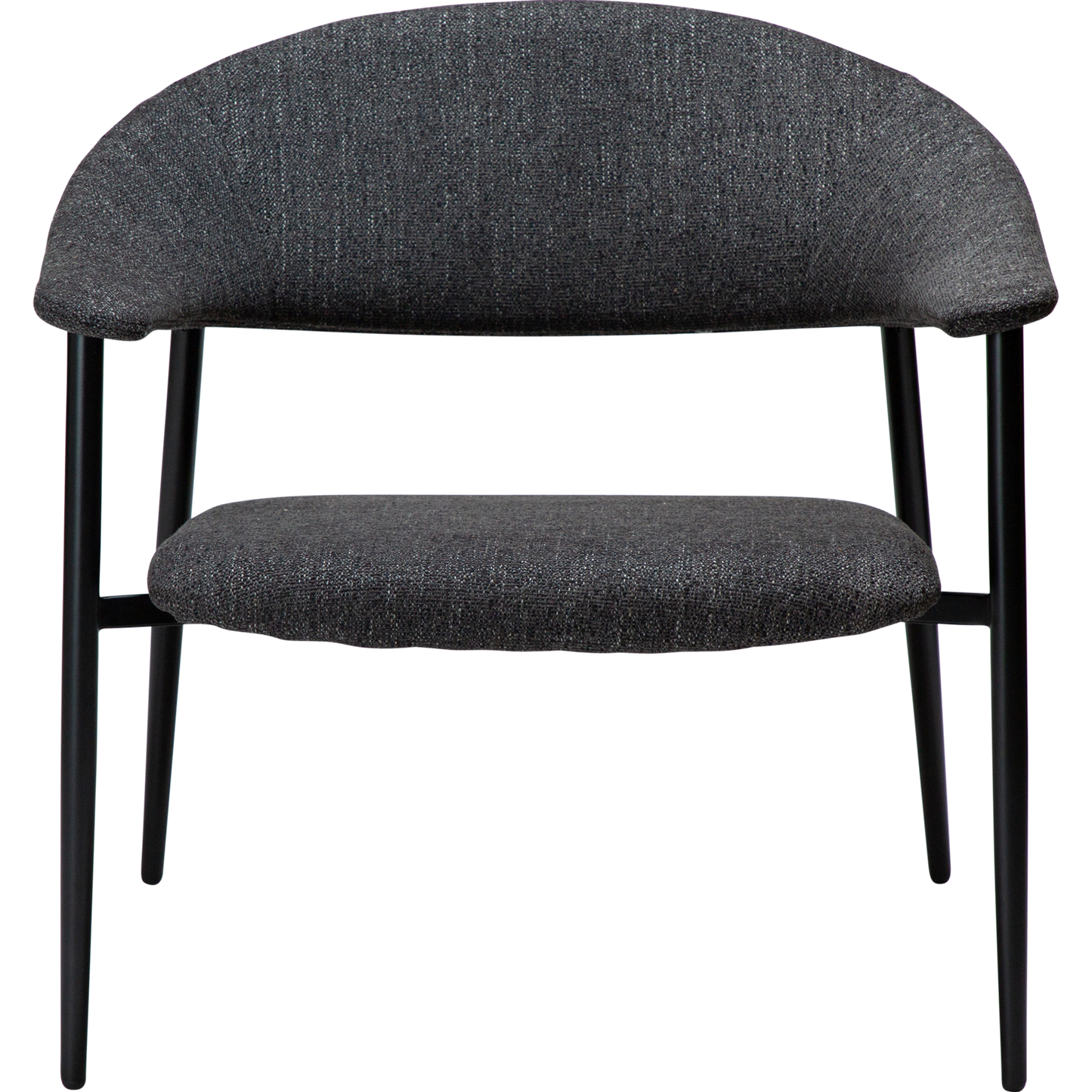 [var:Bezug=Raben schwarzes Bouclé-Gewebe mit schwarzen Beinen] ROVER Loungesessel