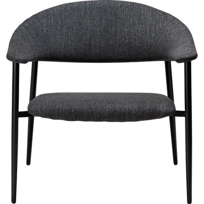 [var:Bezug=Raben schwarzes Bouclé-Gewebe mit schwarzen Beinen] ROVER Loungesessel