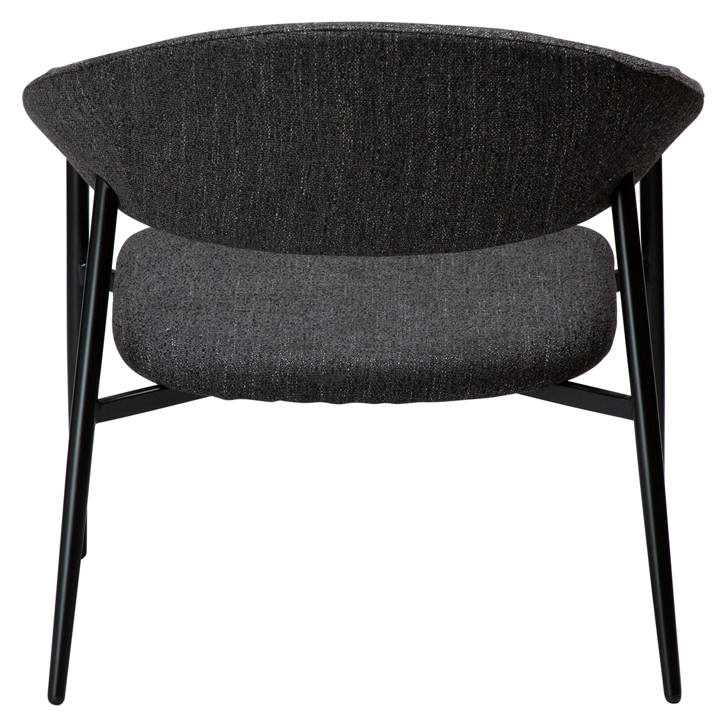 [var:Bezug=Raben schwarzes Bouclé-Gewebe mit schwarzen Beinen] ROVER Loungesessel