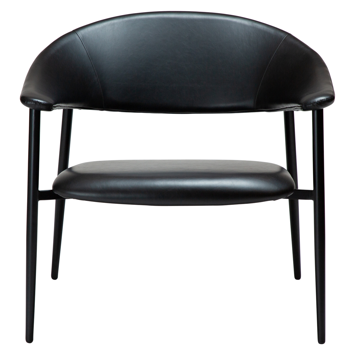 [var:Bezug=Vintage schwarzes Kunstleder mit schwarzen Beinen] ROVER Loungesessel