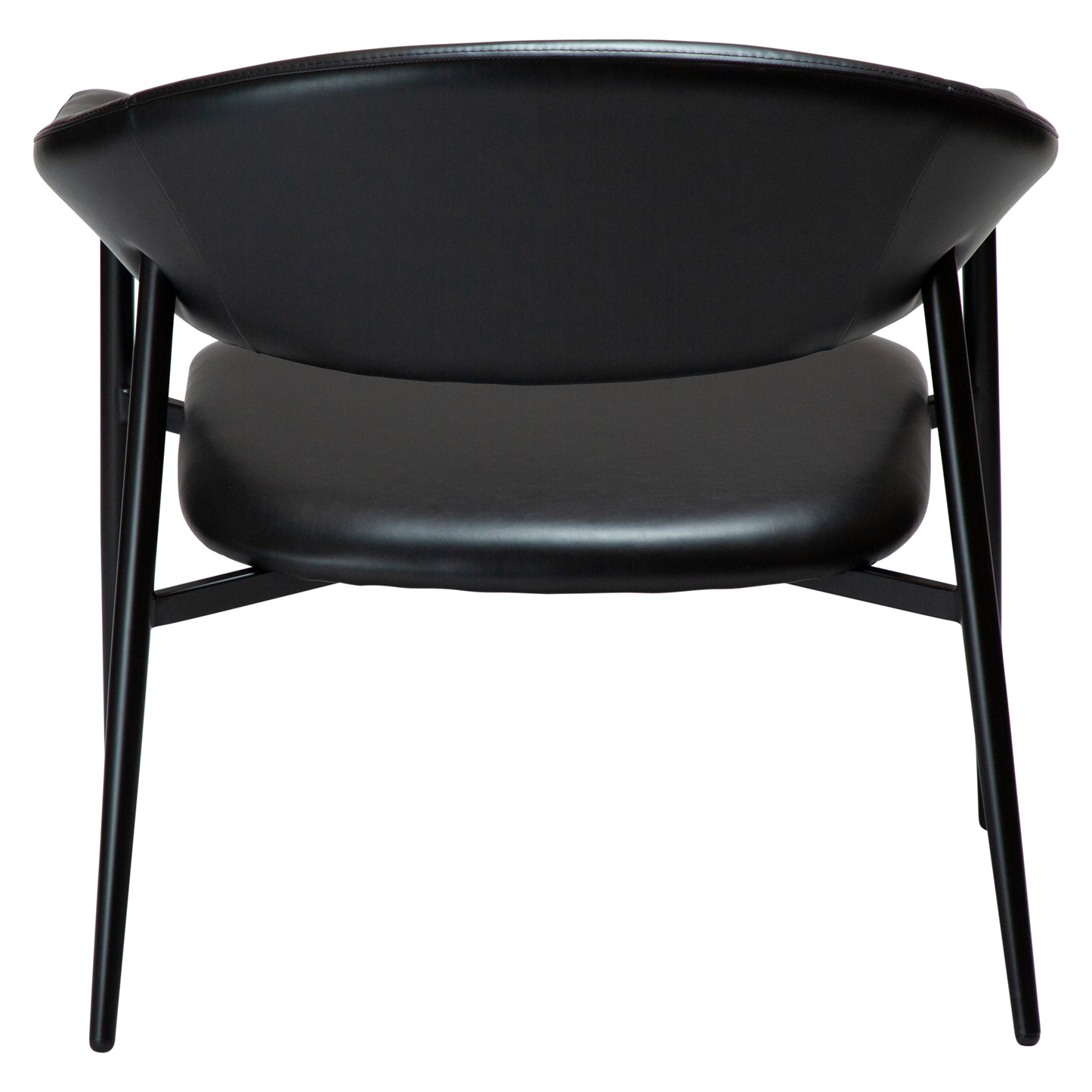 [var:Bezug=Vintage schwarzes Kunstleder mit schwarzen Beinen] ROVER Loungesessel