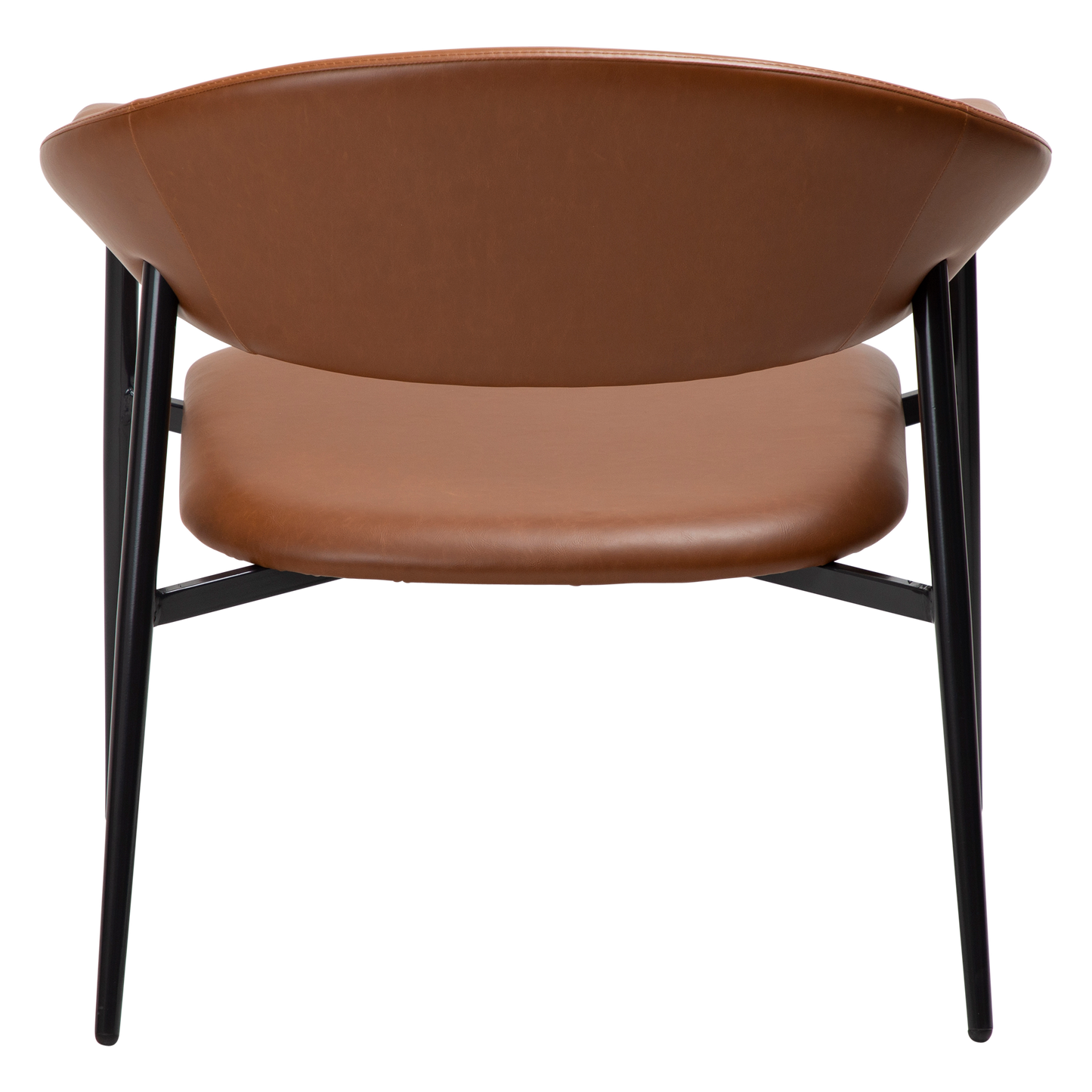 [var:Bezug=Vintage hellbraunes Kunstleder mit schwarzen Beinen] ROVER Loungesessel