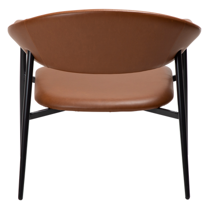 [var:Bezug=Vintage hellbraunes Kunstleder mit schwarzen Beinen] ROVER Loungesessel