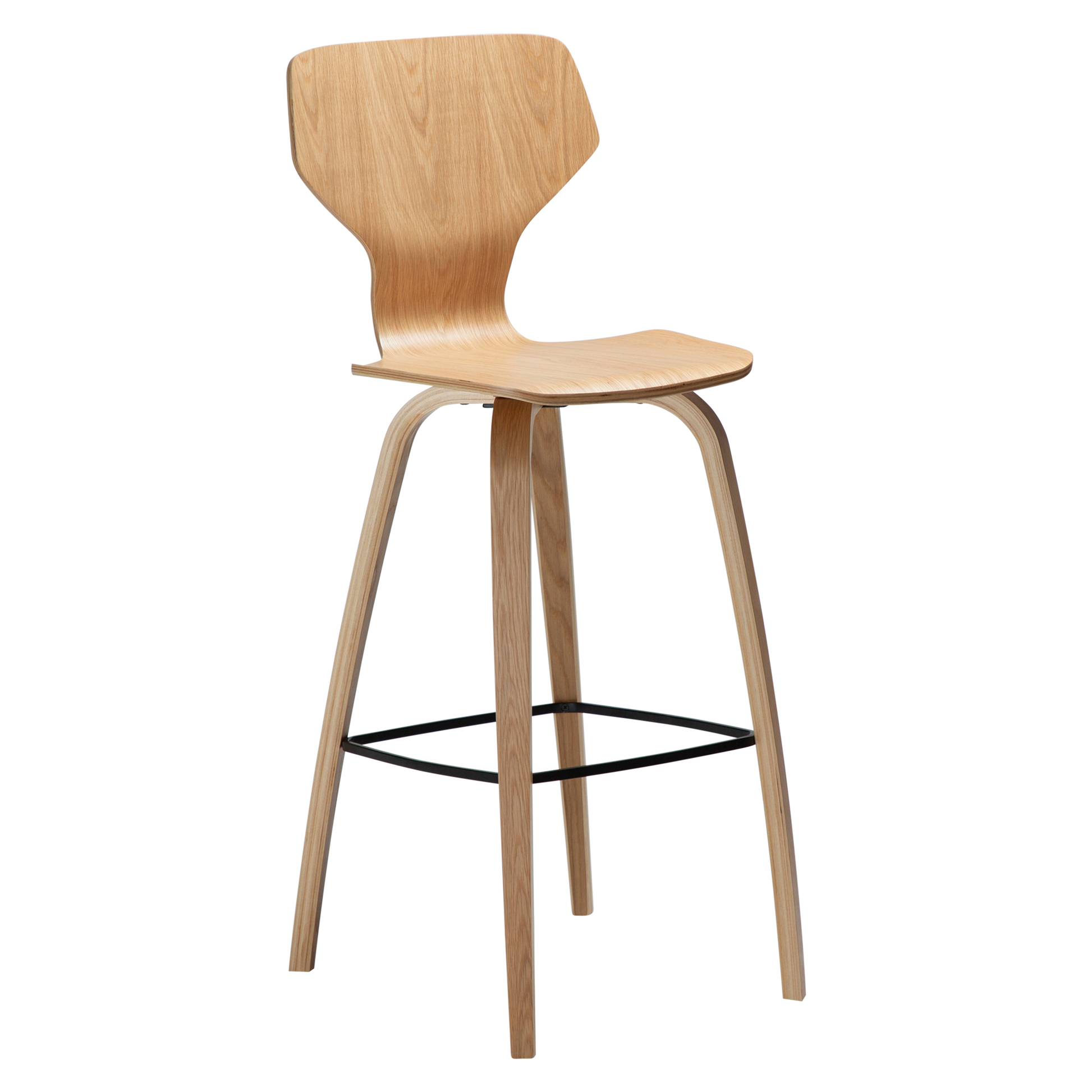 [var:Bezug=Eichenfurnier mit Eichenfurnierbeinen] S.I.T Barhocker