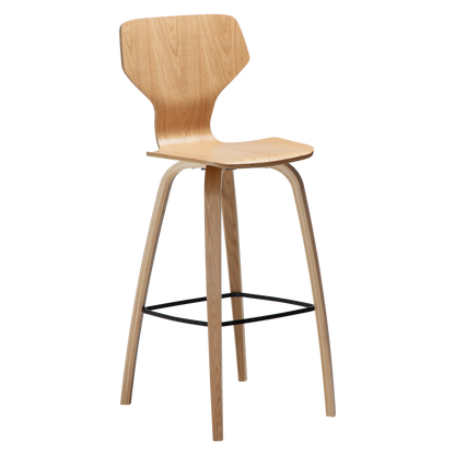 [var:Bezug=Eichenfurnier mit Eichenfurnierbeinen] S.I.T Barhocker