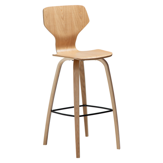[var:Bezug=Eichenfurnier mit Eichenfurnierbeinen] S.I.T Barhocker