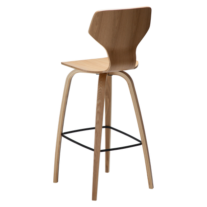 [var:Bezug=Eichenfurnier mit Eichenfurnierbeinen] S.I.T Barhocker