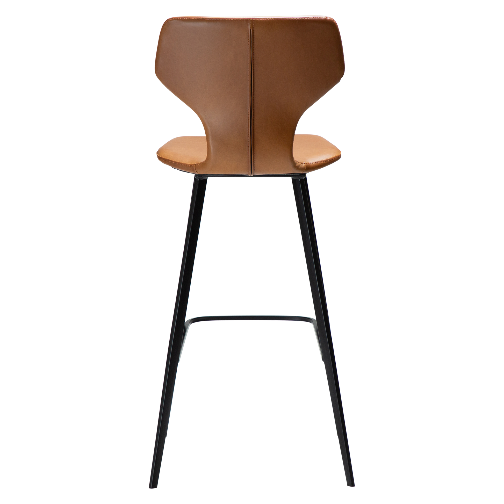 [var:Bezug=Vintage hellbraunes Kunstleder mit schwarzen Beinen] S.I.T Barhocker