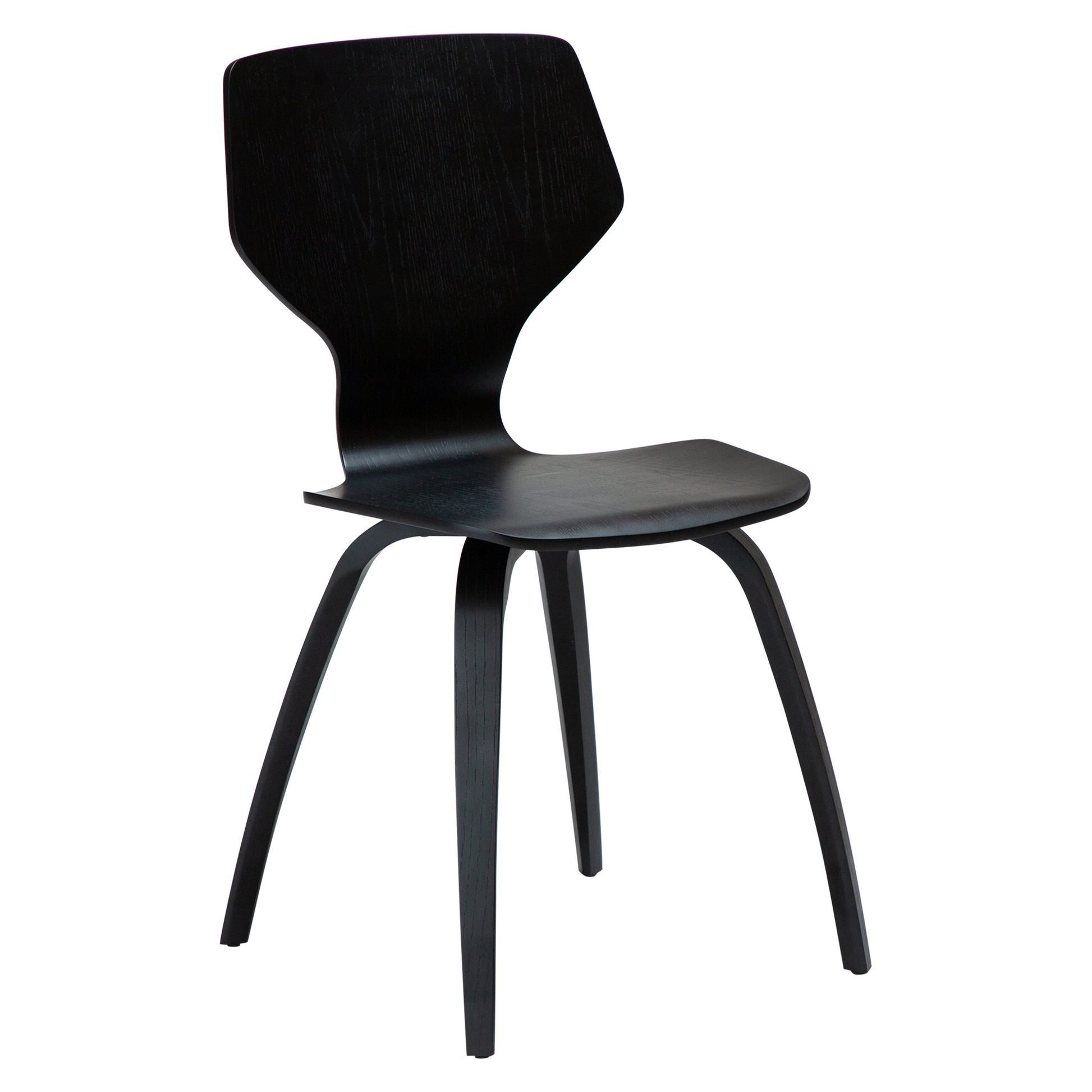 [var:Bezug=Schwarz gebeizte Eiche mit schwarz gebeizten Eichenbeinen] S.I.T Stuhl