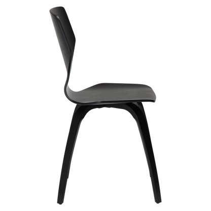 [var:Bezug=Schwarz gebeizte Eiche mit schwarz gebeizten Eichenbeinen] S.I.T Stuhl