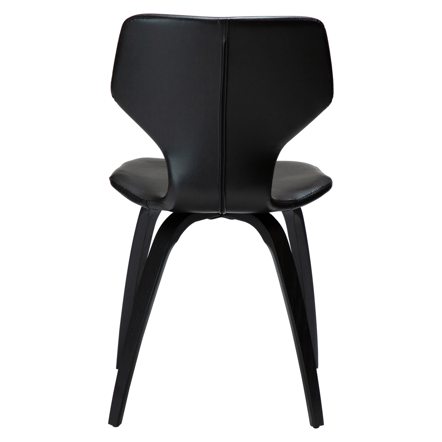 [var:Bezug=Vintage schwarzes Kunstleder mit schwarz gebeizten Eichenbeinen] S.I.T Stuhl