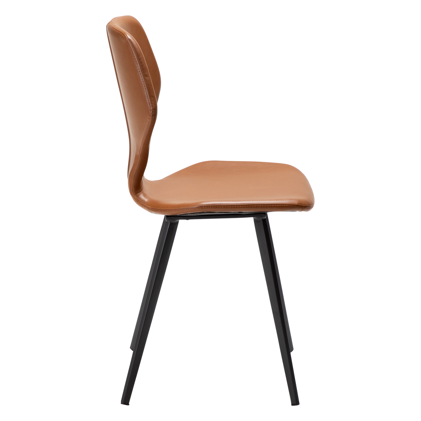 [var:Bezug=Vintage hellbraunes Kunstleder mit schwarzen Beinen] S.I.T Stuhl