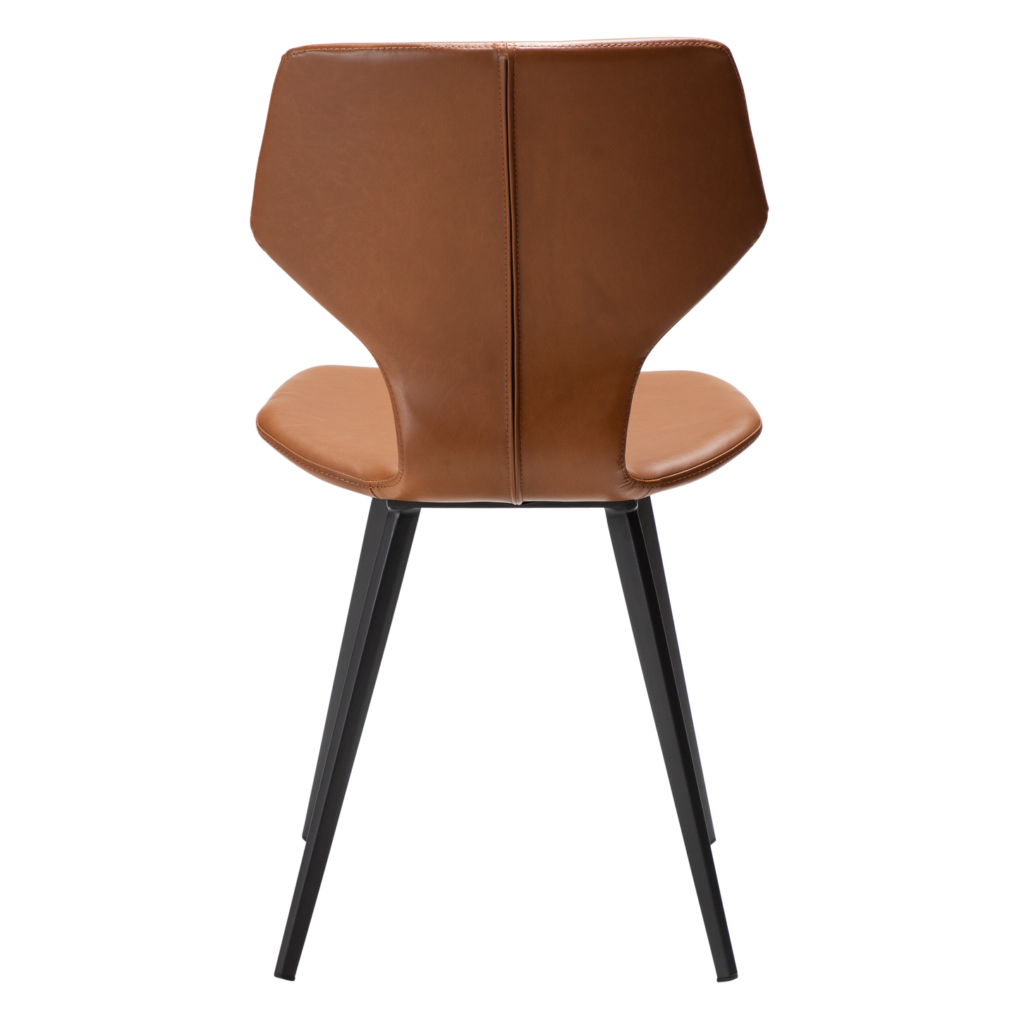 [var:Bezug=Vintage hellbraunes Kunstleder mit schwarzen Beinen] S.I.T Stuhl