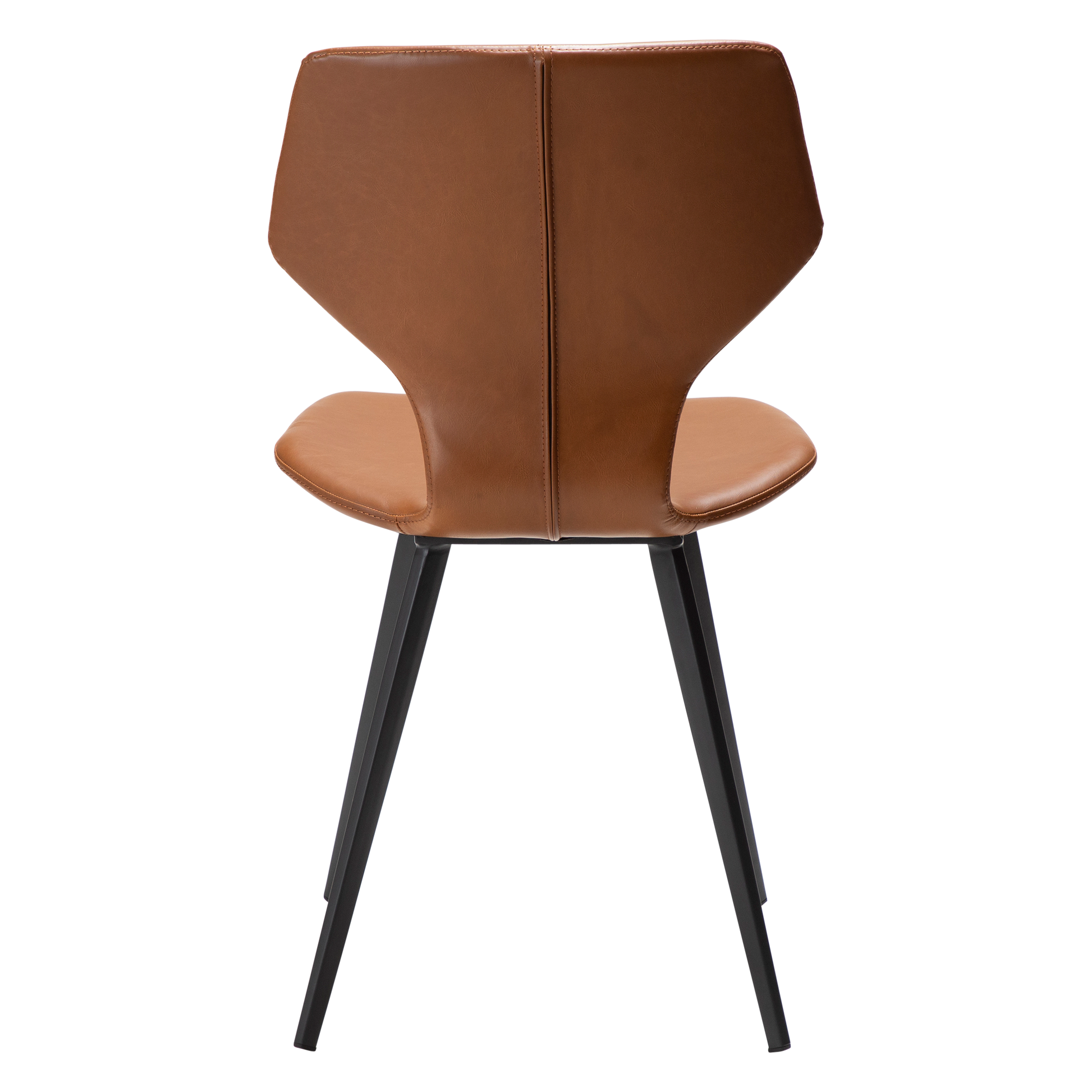 [var:Bezug=Vintage hellbraunes Kunstleder mit schwarzen Beinen] S.I.T Stuhl