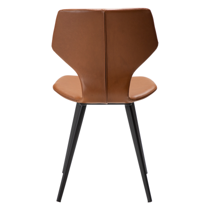 [var:Bezug=Vintage hellbraunes Kunstleder mit schwarzen Beinen] S.I.T Stuhl