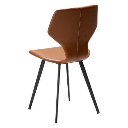 [var:Bezug=Vintage hellbraunes Kunstleder mit schwarzen Beinen] S.I.T Stuhl