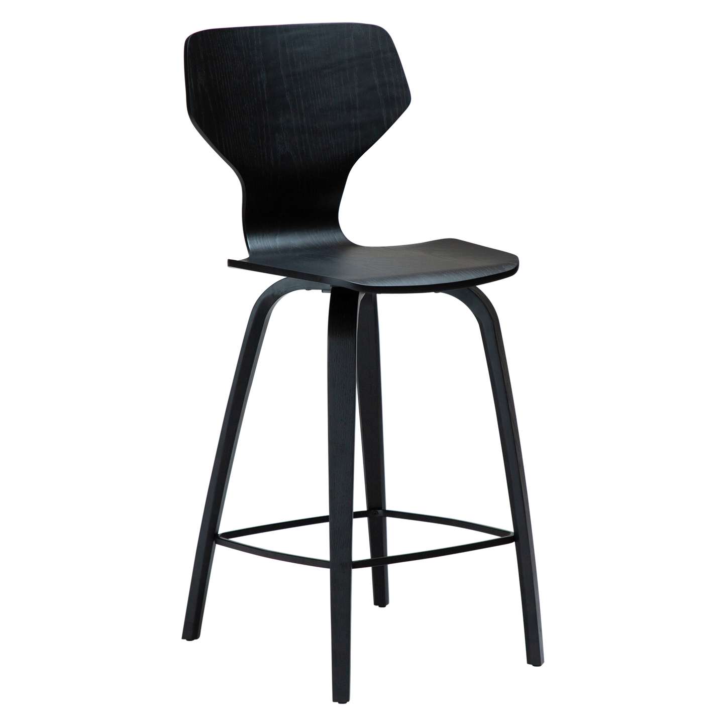 [var:Bezug=Schwarz gebeizte Eiche mit schwarz gebeizten Eichenbeinen] S.I.T Barhocker