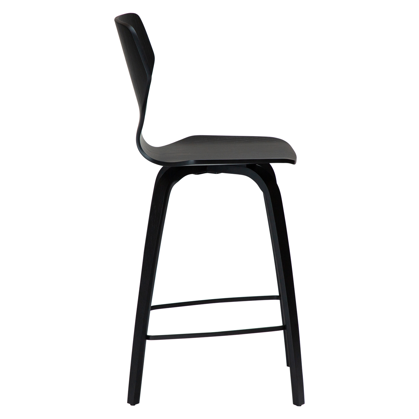 [var:Bezug=Schwarz gebeizte Eiche mit schwarz gebeizten Eichenbeinen] S.I.T Barhocker