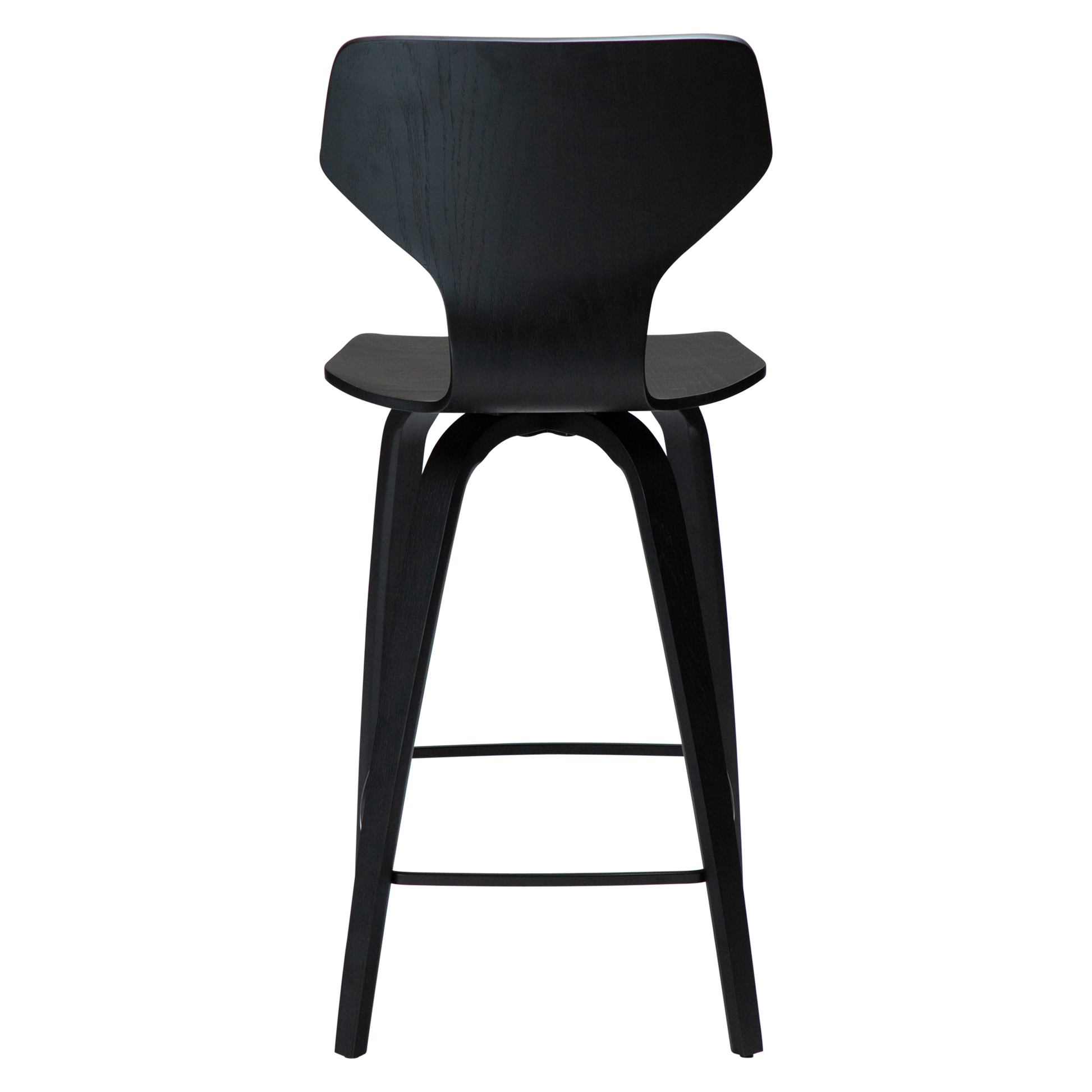 [var:Bezug=Schwarz gebeizte Eiche mit schwarz gebeizten Eichenbeinen] S.I.T Barhocker