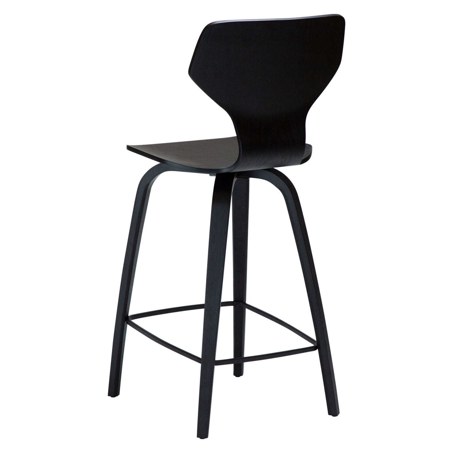 [var:Bezug=Schwarz gebeizte Eiche mit schwarz gebeizten Eichenbeinen] S.I.T Barhocker