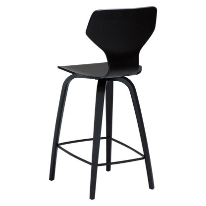 [var:Bezug=Schwarz gebeizte Eiche mit schwarz gebeizten Eichenbeinen] S.I.T Barhocker