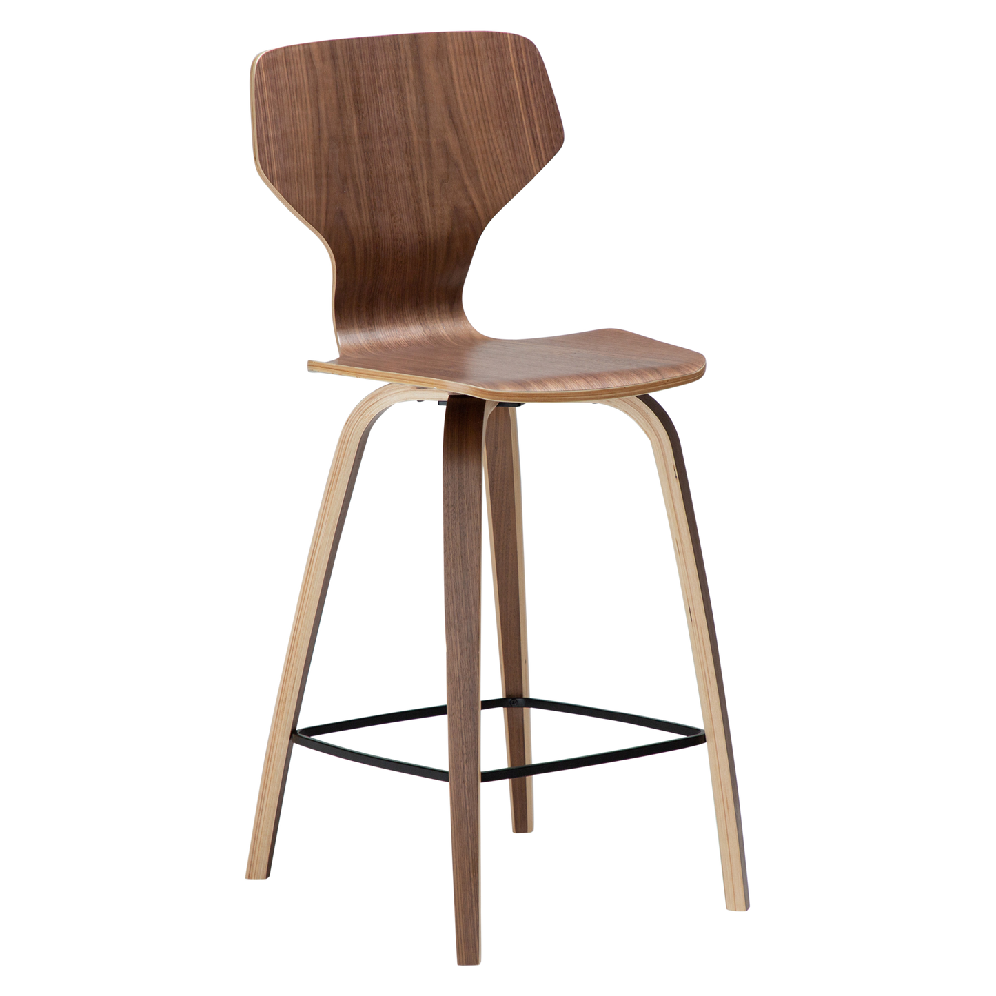 [var:Bezug=Walnussfurnier mit Walnussfurnierbeinen] S.I.T Barhocker