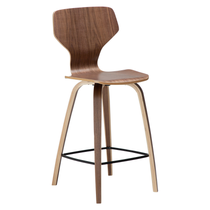 [var:Bezug=Walnussfurnier mit Walnussfurnierbeinen] S.I.T Barhocker