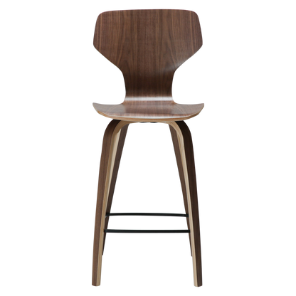 [var:Bezug=Walnussfurnier mit Walnussfurnierbeinen] S.I.T Barhocker