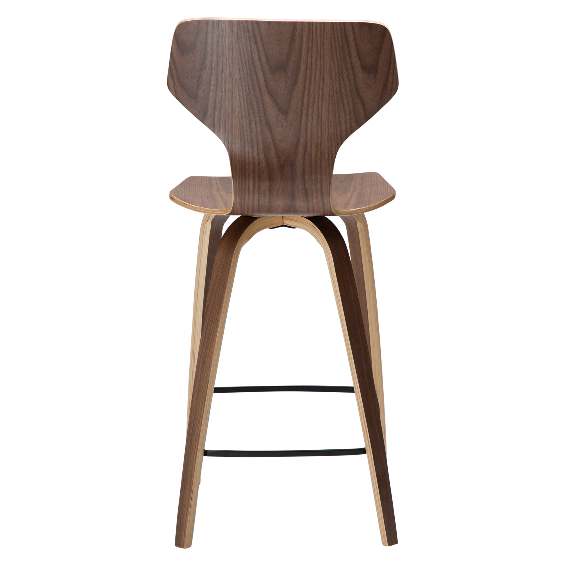 [var:Bezug=Walnussfurnier mit Walnussfurnierbeinen] S.I.T Barhocker