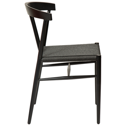 [var:Bezug=Schwarzes Papierseil mit schwarzen Beinen] SAVA Stuhl