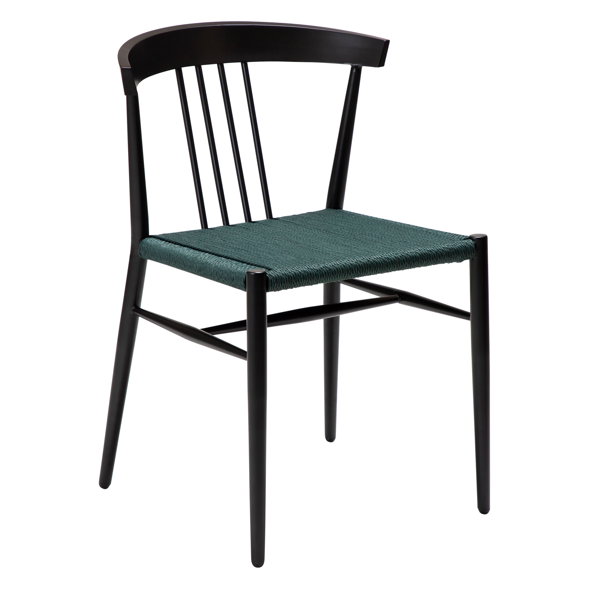 [var:Bezug=Grünes Giebel-Papierseil mit schwarzen Beinen] SAVA Stuhl