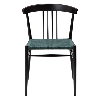 [var:Bezug=Grünes Giebel-Papierseil mit schwarzen Beinen] SAVA Stuhl