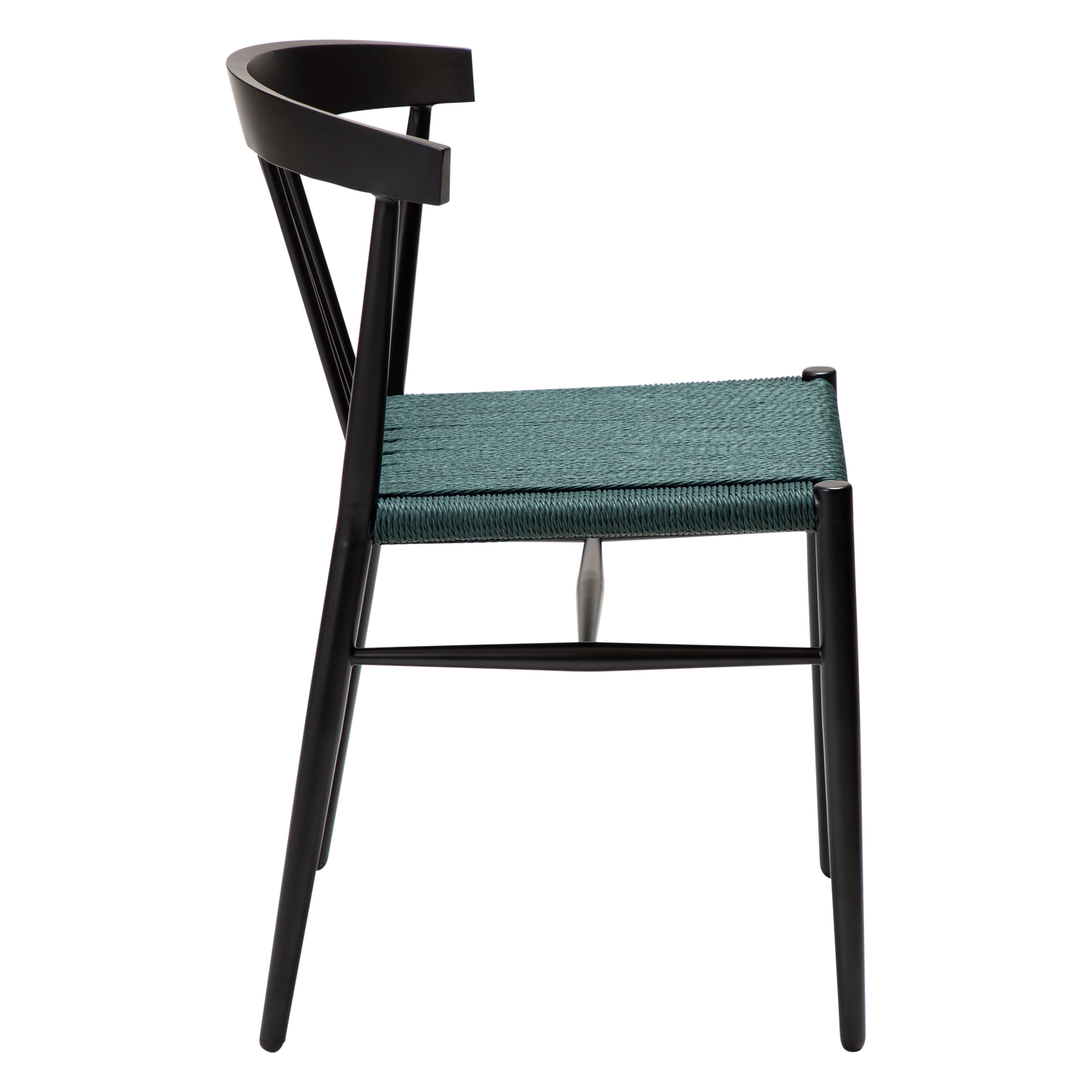 [var:Bezug=Grünes Giebel-Papierseil mit schwarzen Beinen] SAVA Stuhl