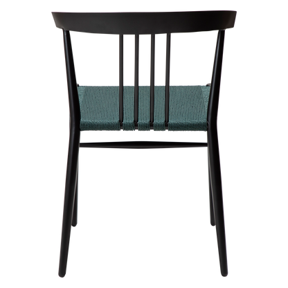 [var:Bezug=Grünes Giebel-Papierseil mit schwarzen Beinen] SAVA Stuhl