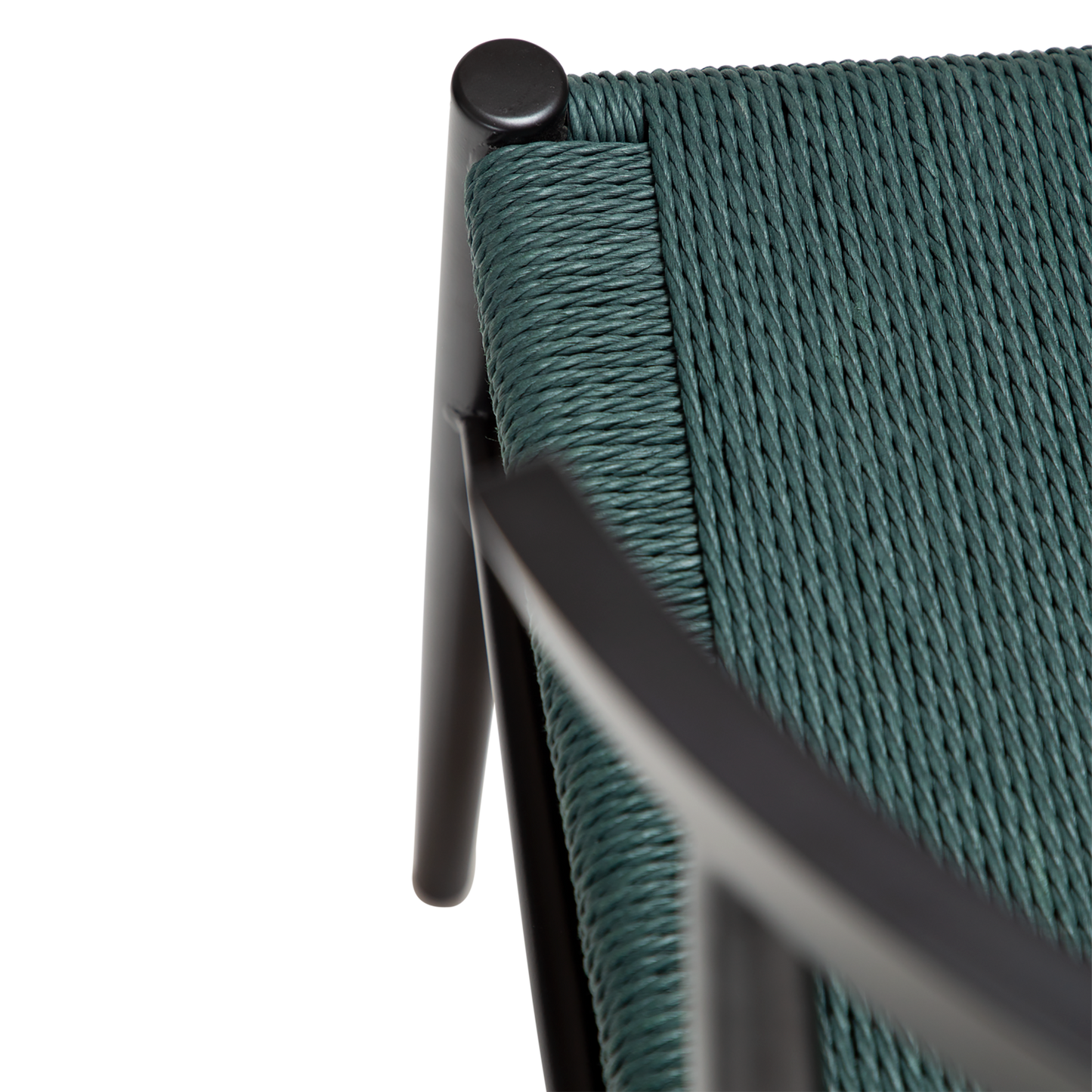 [var:Bezug=Grünes Giebel-Papierseil mit schwarzen Beinen] SAVA Stuhl