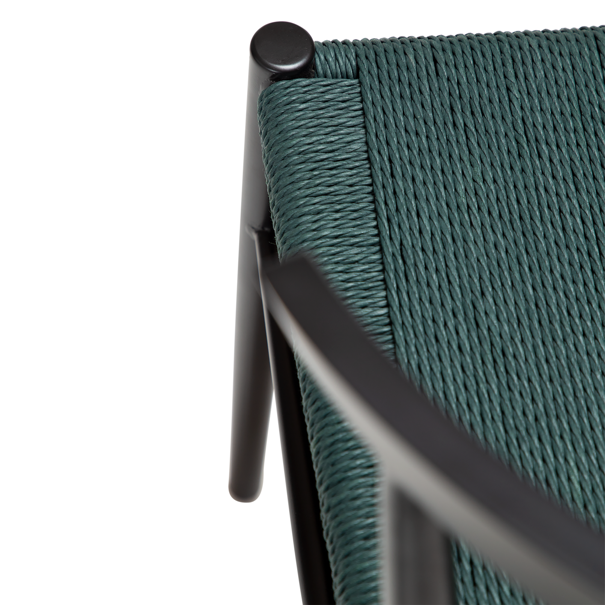 [var:Bezug=Grünes Giebel-Papierseil mit schwarzen Beinen] SAVA Stuhl