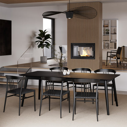 [var:Bezug=Natürliches Papierseil mit weiß lackierten Beinen] SAVA Stuhl