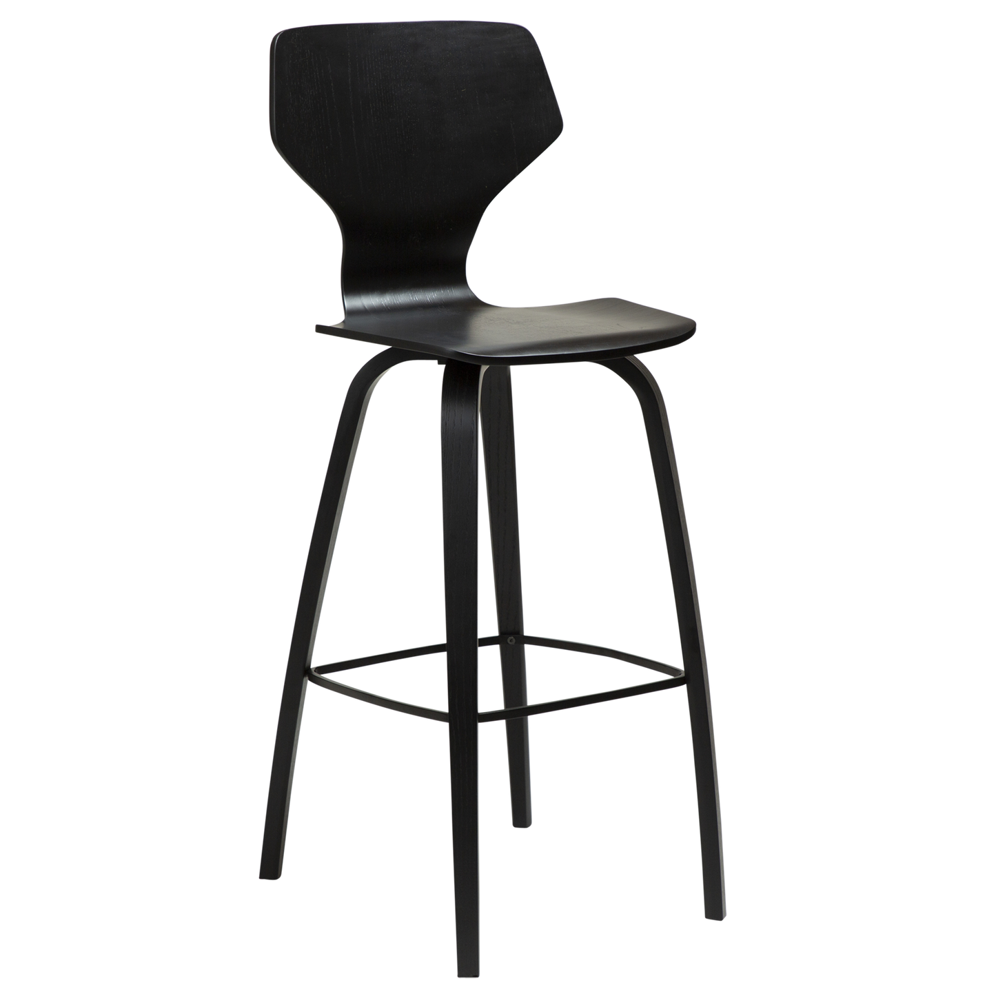 [var:Bezug=Schwarz gebeizte Eiche mit schwarz gebeizten Eichenbeinen] S.I.T Barhocker