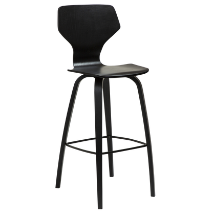 [var:Bezug=Schwarz gebeizte Eiche mit schwarz gebeizten Eichenbeinen] S.I.T Barhocker