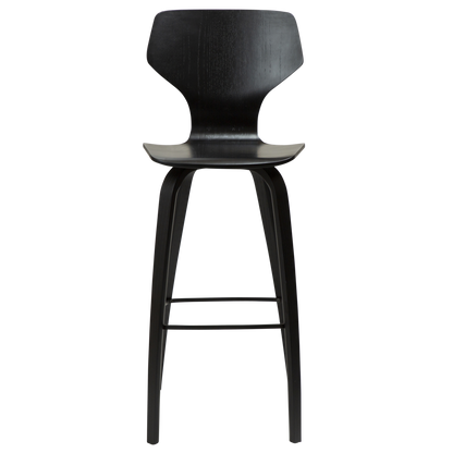 [var:Bezug=Schwarz gebeizte Eiche mit schwarz gebeizten Eichenbeinen] S.I.T Barhocker