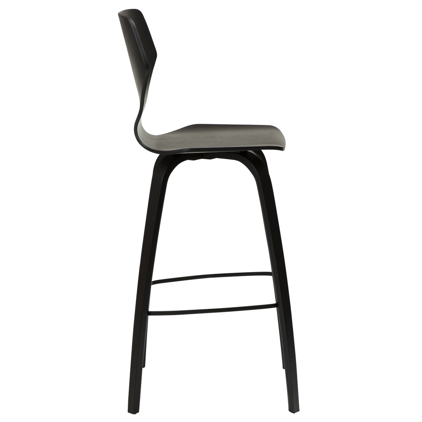 [var:Bezug=Schwarz gebeizte Eiche mit schwarz gebeizten Eichenbeinen] S.I.T Barhocker